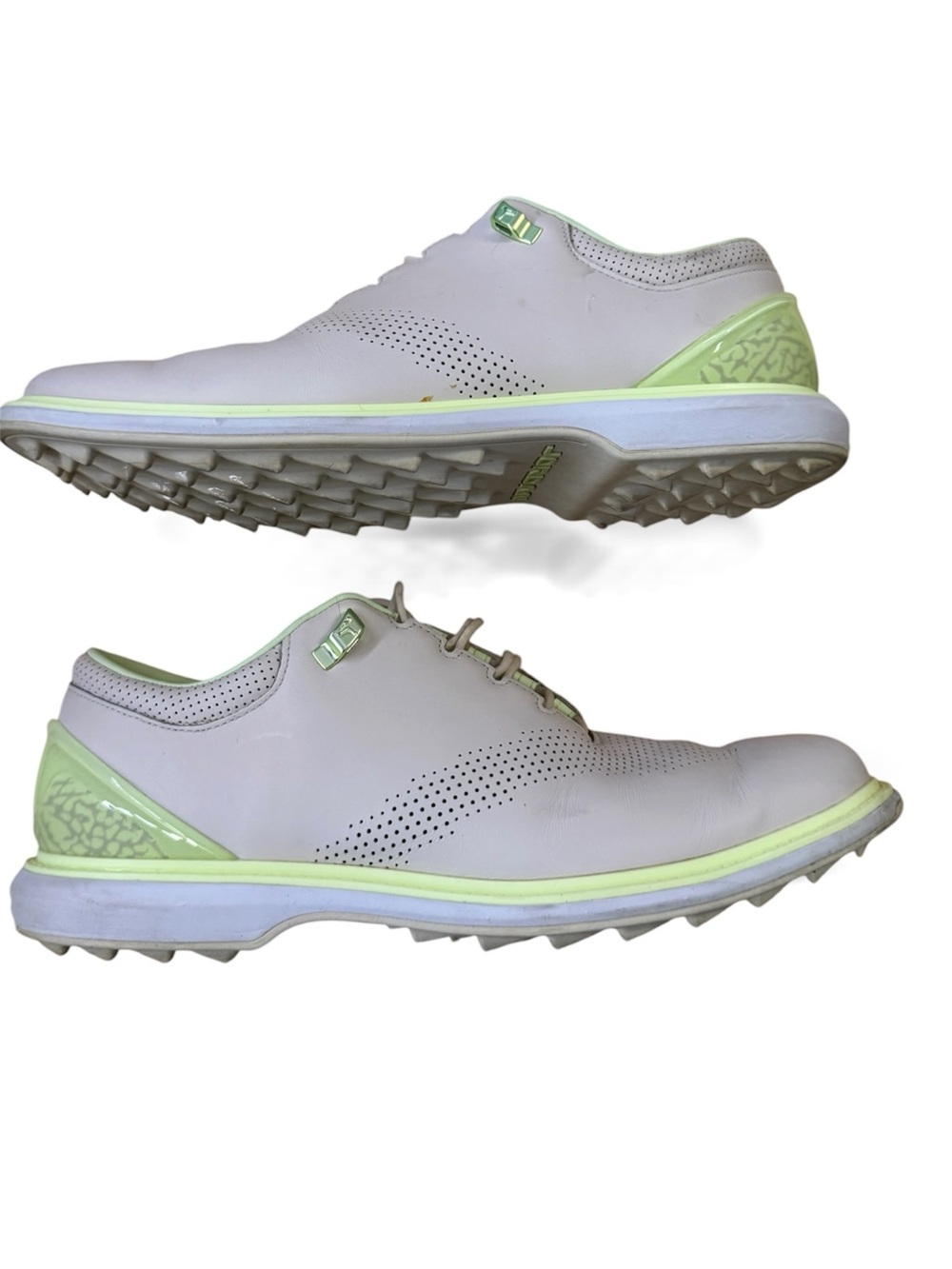 Nike Jordan ADG 4 Golf Shoes in Phantom/Barely Volt men’s size 10.5 in EC